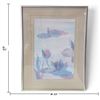Image 2 : Framed Abstract Botanical Composition in Pastel Blue, Lavender & Pink on Paper