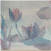 Image 3 : Framed Abstract Botanical Composition in Pastel Blue, Lavender & Pink on Paper