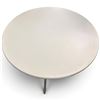 Image 3 : Modern Round Cream-Finished Coffee Table with Chrome Tubular Legs (30 x 15 in.)