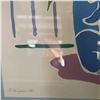 Image 4 : Joyce Kasprzyk Signed Stripes I & II Floral Serigraphs in Matching Gold Frames 16x16"
