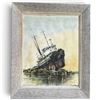 Image 3 : Three Maritime Works: Tugboat, Shipyard & O.K. Shen Sailboats (Tugboat 18 x 22 in.)
