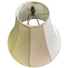 Image 3 : Brass-Tone Floral Pedestal Table Lamp with Dale Lighting Shade & Flame Finial 29" Tall