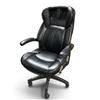 Image 1 : La-Z-Boy Black Upholstered High-Back Executive Office Chair with Padded Arms & Caster Base