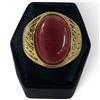 Image 1 : New Gold Plated Ring - Size 11 - Center of ring is: 21 x 14mm