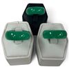Image 1 : 3 New Jade Green Rings  -  9-9.6 mm wide * 2 size 10 & 1 size 9