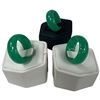 Image 2 : 3 New Jade Green Rings  -  9-9.6 mm wide * 2 size 10 & 1 size 9