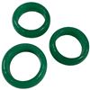 Image 3 : 3 New Jade Green Rings  -  9-9.6 mm wide * 2 size 10 & 1 size 9