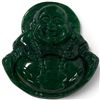 Image 1 : New Jade Green Carved Buddha Pendant (43mm x 47mm x 13mm thick)