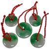 Image 1 : 5 Chinese "Rings of Life" on Red Cords (Smallest is 34mm diameter & Largest is 40mm diameter)