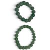 Image 1 : 2 New Jade Green Stone Bead Bracelets (10mm & 12mm beads)