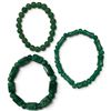 Image 1 : 3 New Jade Green Stone Bead Bracelets (7.9 mm  - 9.3mm beads)