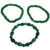 Image 1 : 4 New Jade Green Stone Bead Bracelets (5.8 mm  - 7.6mm beads)
