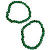 Image 3 : 4 New Jade Green Stone Bead Bracelets (5.8 mm  - 7.6mm beads)