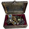 Image 5 : Tray of Assorted Jewelry & Collectibles * Featuring a Queen Mother Portrait & Vintage Budapest Souve