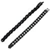 Image 1 : 2 Stainless Steel Bracelets * 9" with .5" diameter skulls & 8.5" Motorcycle Chain Bracelet -.5" wide