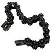 Image 2 : 2 Stainless Steel Bracelets * 9" with .5" diameter skulls & 8.5" Motorcycle Chain Bracelet -.5" wide