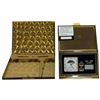 Image 2 : Vintage Brass & Faux MOP Cigarette Case & Colibri Slim Travel Alarm