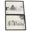 Image 1 : Jerry Rivard Pair of New Westminster Architectural Ink Drawings, Signed & Dated 1978 17"