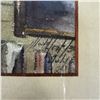 Image 5 : Signed Watercolor & Ink Industrial Outbuildings & Picket Fence, Framed (18 x 21 in.)