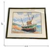 Image 2 : Rempel 1985 Watercolor of Beached Fishing Boat, Signed & Framed (26 x 22 in.)