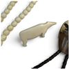 Image 3 : 17" Natural Bead Necklace, Polar Bear Pin & Hand Painted Bolo Tie