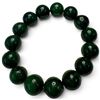 Image 2 : 2 Natural Jade Green Stone Stretch Bracelets (12mm and 13mm beads)