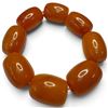 Image 1 : Butterscotch Bakelite-Style Stretch Bracelet with 26mm x 19mm Beads