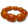 Image 1 : Butterscotch Bakelite-Style Stretch Bracelet with 26mm x 19mm Beads