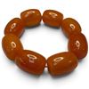 Image 2 : Butterscotch Bakelite-Style Stretch Bracelet with 26mm x 19mm Beads