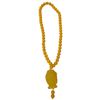 Image 2 : 24" Beaded Sakamuni Buddga Pendant Necklace - Egg Yolk Coloured 12mm Beads and 38mm x 56mm Pendant
