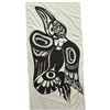 Image 3 : Bill Reid Haida Eagle Black & White Silkscreen Vancouver Street Banner (32 x 79 in.)