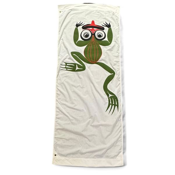 Bill Reid Frog Silkscreen Street Banner Flag (32 x 78.9 in.)