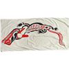 Image 4 : Bill Reid Wolf Silkscreen Street Banner Flag (32 x 79 in.)