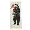 Image 1 : Bill Reid Bear Mother Silkscreen Textile Street Banner (32 x 79 in.)