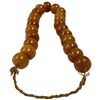 Image 2 : Large Butterscotch Bead Necklace with 22 19mm x 27mm Beads