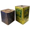 Image 2 : Vintage Angala Nut Tin & Neal Brothers, Winnipeg Tin  9" x 9" x 14"  tall &  9" x 9" x 10" tall