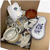 Image 1 : Box Lot of Porcelain, China & Household Goods