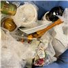 Image 2 : Tote of Vintage Glass, China and Household Goods