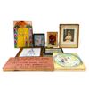 Image 1 : Mixed Decorative Art Group with Folk Painting, Framed Works, Tile, Plaque & Chinese Plate