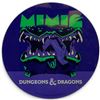Image 1 : Dungeons & Dragons Mimic Round Wall Plaque, Purple & Green, (C)2022 Wizards of the Coast