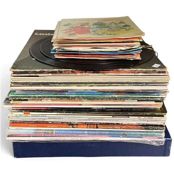 International Folk, Easy Listening & Classical Vinyl Records with German Music Folios