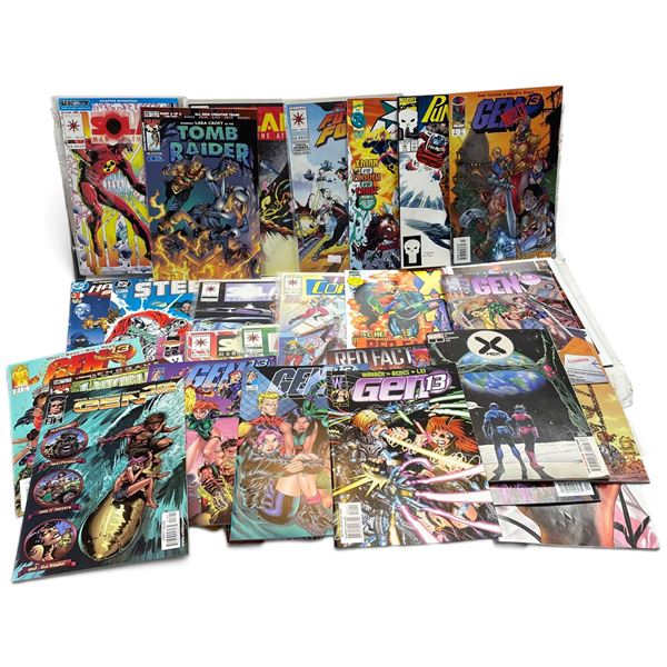 Assorted Modern Comics incl. Punisher, Gen13, Tomb Raider, X-Men, DC & Valiant