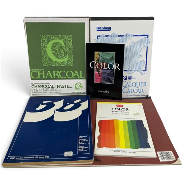 Assorted Art Paper, Tracing Pads & Color Guides, Grumbacher, Bienfang, Crescent & More