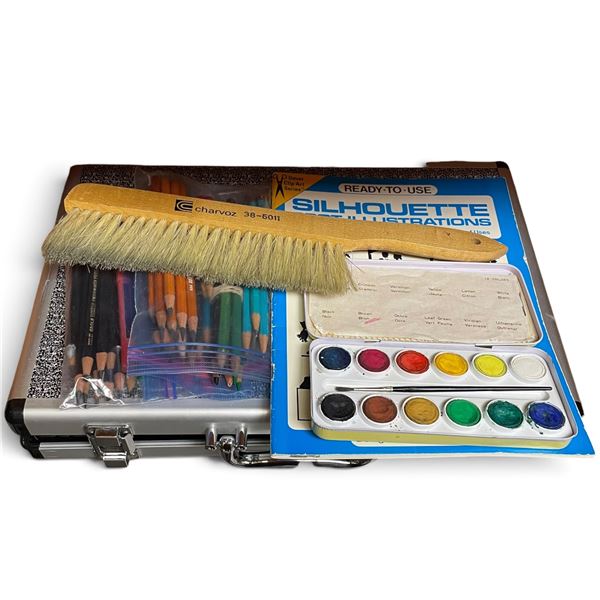 Signet Art Mixed-Media Artist Set with Markers, Pencils, Watercolors & Clip-Art Book