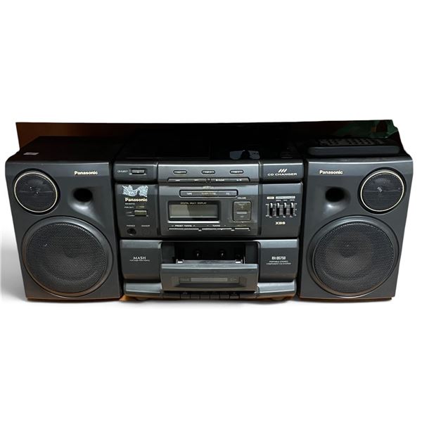 Panasonic RX-DS750 Portable Stereo with 3-Disc CD, Cassette, Speakers & Remote