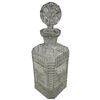 Image 3 : Zajecar Yugoslavian 24% Lead Crystal Square Decanter with Geometric Stopper