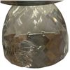 Image 3 : Faceted Glass Pedestal Centerpiece with Mixed Flatware, Servers & Utensils