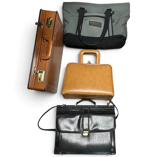 Group of 4 Briefcases, Attaché Cases & Travel Bags Including Hedgren Urban Gear Tote Bag