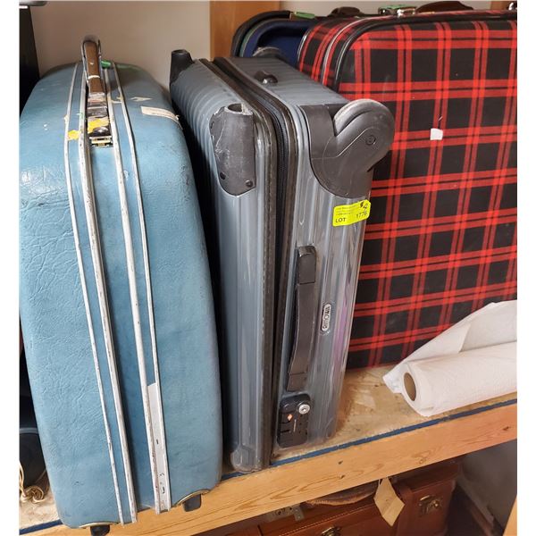 4 Assorted Suitcases