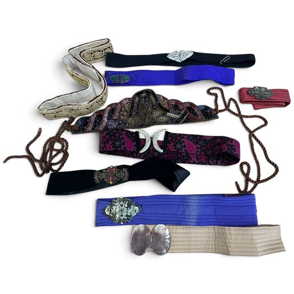 Group of Vintage Fabric Belts
